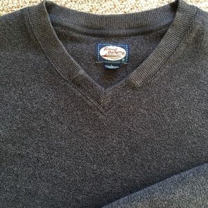 Tommy Bahama Mens Gray V-Neck Sweater Size L